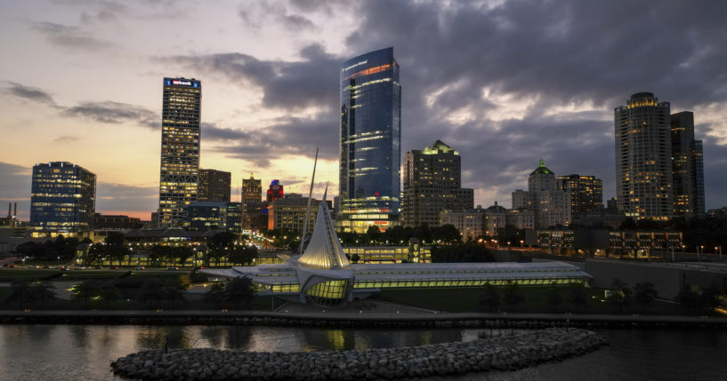 The Milwaukee, Wisconsin, skyline is pictured on Sept. 6.