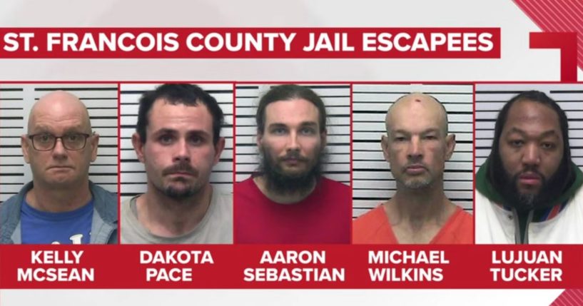 All five of the escapees have been recaptured, according to news reports.