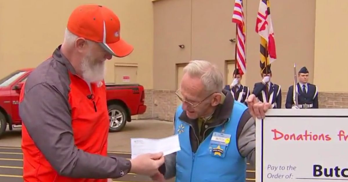 It took only days for generous donors to pitch in over $100,000 to a fundraiser created by Rory McCarty, left, so 82-year-old Butch Marion could quit his job at Walmart.