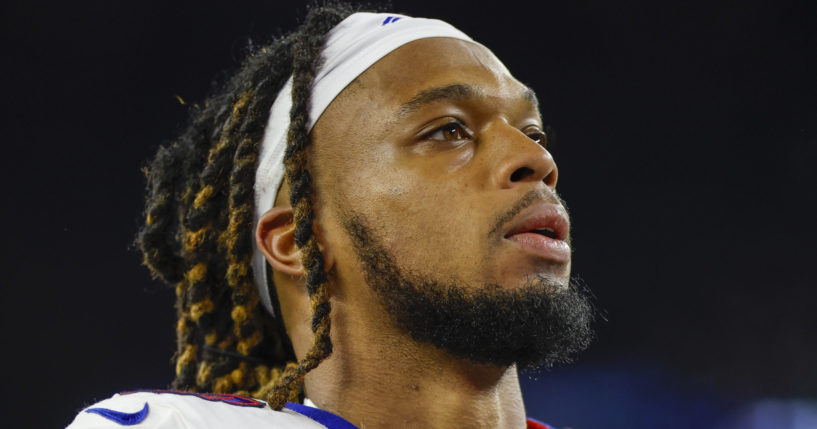 Buffalo Bills defensive back Damar Hamlin leaves the field after his team's 24-10 victory over the New England Patriots on Dec. 1 in Foxborough, Massachusetts.