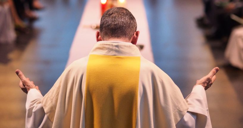 The above stock image is of a priest.