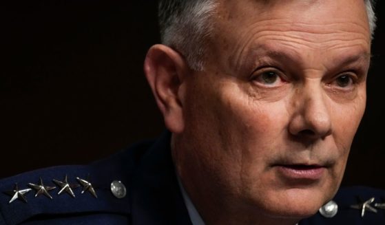 Air Force Gen. Glen VanHerck, Commander of the U.S. Northern Command and North American Aerospace Defense Command, testifies during a Senate Armed Services Committee hearing in Washington, D.C., on March 24.