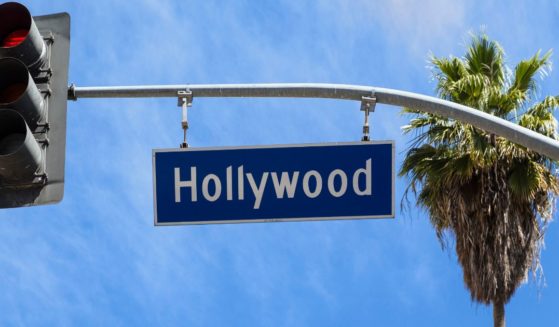 This stock image shows a Hollywood street sign in Los Angeles.