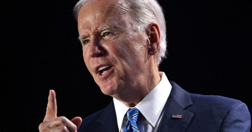 President Joe Biden speaks during the House Democratic Caucus Issues Conference at the Hyatt Regency Inner Harbor in Baltimore on Wednesday.