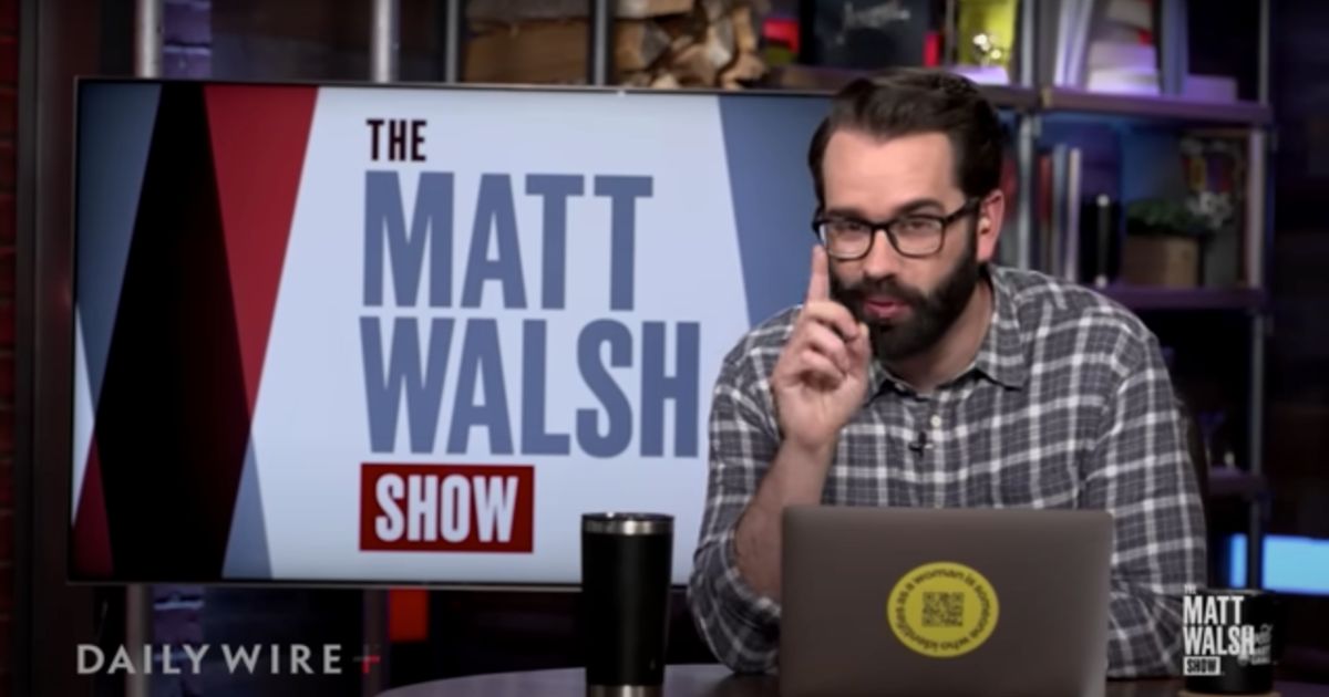 Matt Walsh slams leftists for calling a common insult a ‘racial slur’.