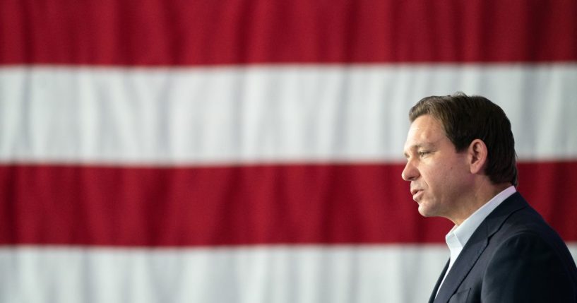 Florida Gov. Ron DeSantis speaks on April 19 in North Charleston, South Carolina.