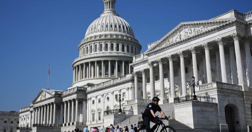 Visitors tour the U.S. Capitol in Washington, D.C., on Friday.