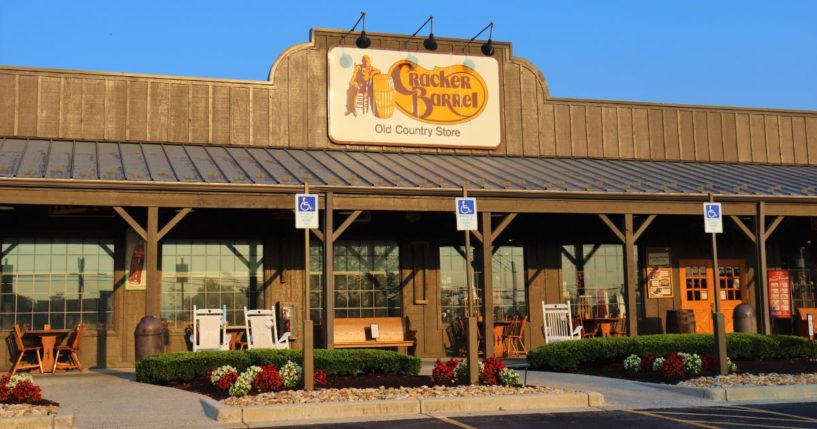 A Cracker Barrel restaurant and country store in Hagerstown, Maryland, is seen Aug. 26 2020.