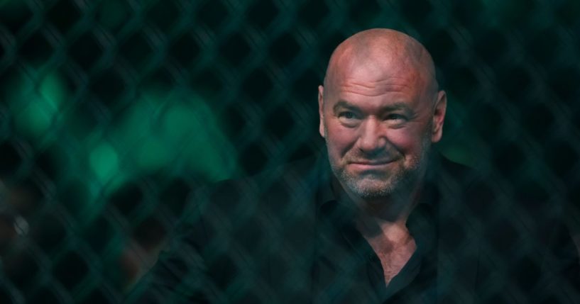 UFC President Dana White looks on during the UFC 273 event at VyStar Veterans Memorial Arena in Jacksonville, Florida, on April 9, 2022.