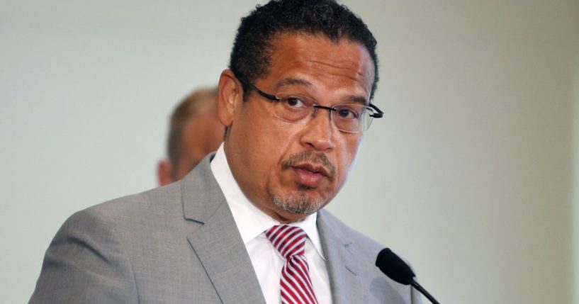 Minnesota Attorney General Keith Ellison announces that charges of aiding and abetting second-degree murder and aiding and abetting second-degree manslaughter had been filed against former Minneapolis police officers Thomas Lane, J. Alexander Kueng, and Tou Thao in the death of George Floyd in St. Paul, Minnesota, on June 3, 2020.