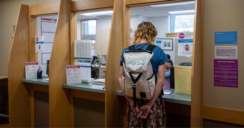 A patient checks in at a Planned Parenthood facility in Philadelphia on Sept. 28, 2022.