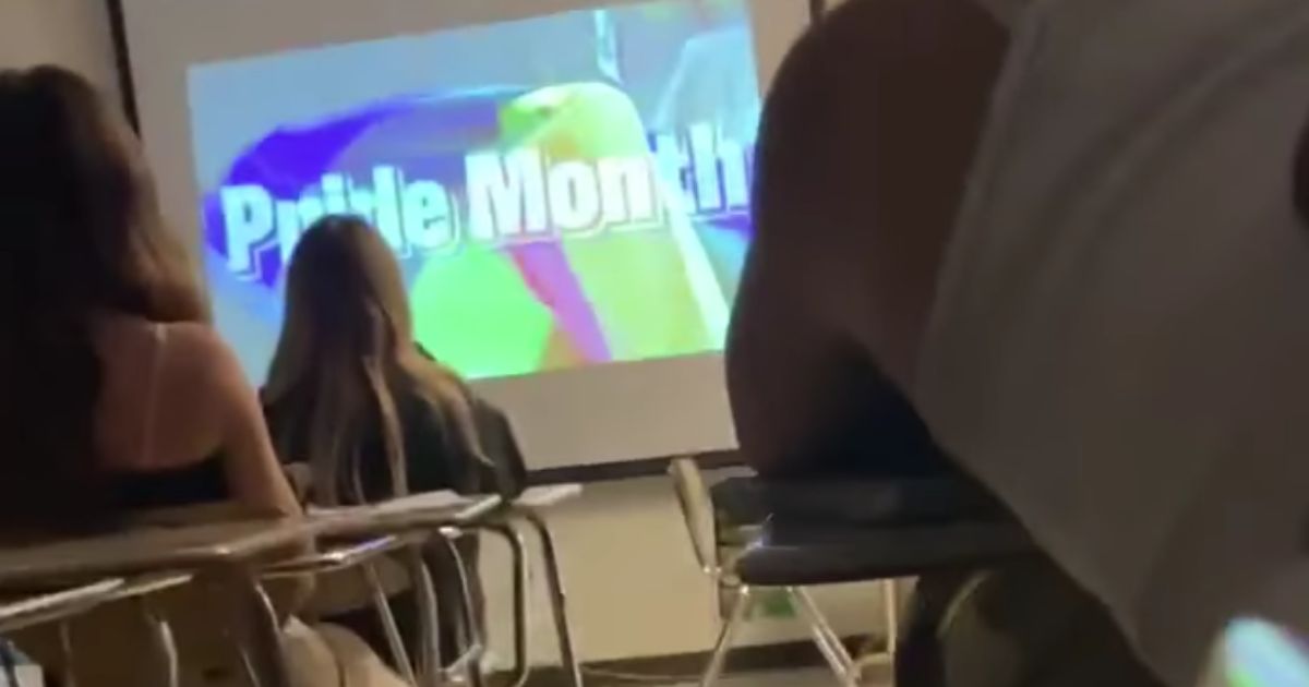 In a video that is now making the rounds on social media, a high school student captured a teacher threatening students for not wanting to watch a "pride" month video that was being shown in a math class.