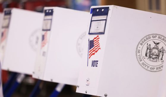 Empty voting booths are seen during Primary Election Day on August 23, 2022, in the Park Slope neighborhood of Brooklyn borough in New York City. Residents of NYC votied in the two primaries that year due to the congressional redistricting process pushing back the congressional and State Senate primaries.