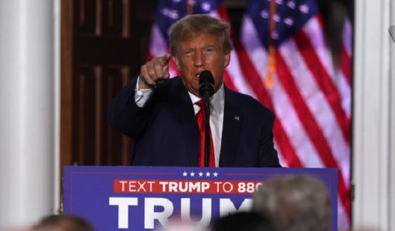 Former President Donald Trump addresses supporters at the Trump National Golf Club on June 13, in Bedminster, New Jersey, after pleading innocent in federal court in Miami to 37 felony charges.