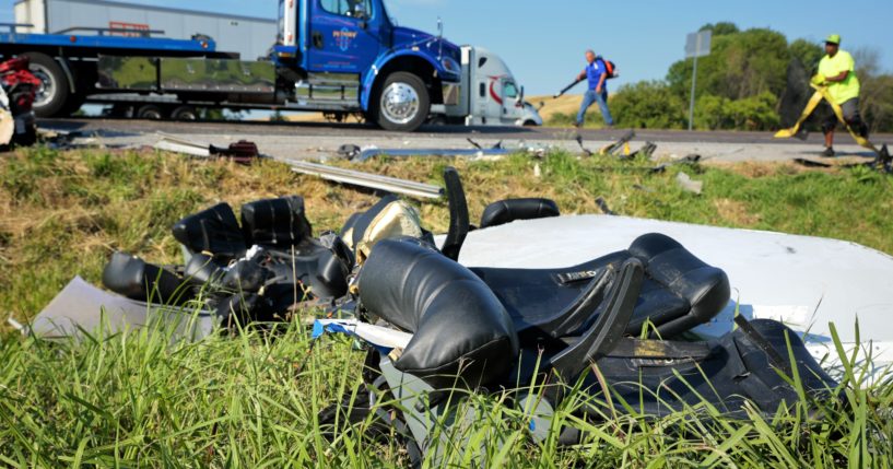 Three people were killed and 14 others were injured in a Greyhound bus crash near St. Louis early Wednesday.