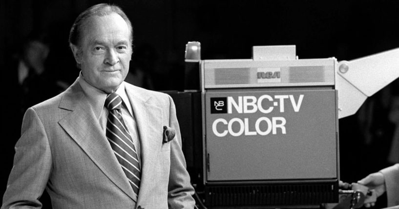 Bob Hope poses on the set while taping a segment of the two-hour special "Quarter-Century of Comedy" on Oct. 15, 1975.