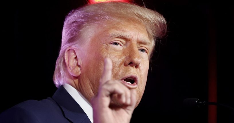 Former President Donald Trump delivers remarks on July 8 in Las Vegas.