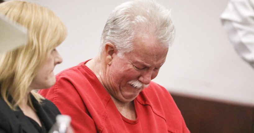 Cold case murder suspect Donald Santini weeps moments before he is denied bond by Judge Catherine Catlin during his hearing Thursday in Tampa, Florida. Santini is accused of strangling Cynthia Wood of Bradenton, Florida, in 1984.