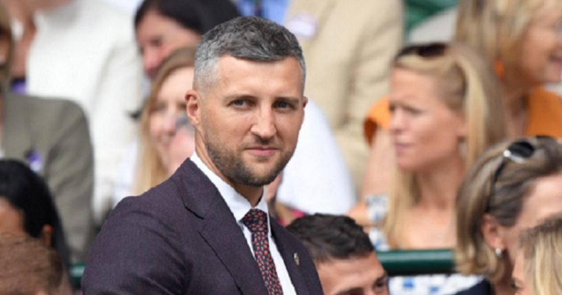 Former super middleweight champion Carl Froch, pictured in a 2019 file photo from the Wimbledon Tennis Championships in London.