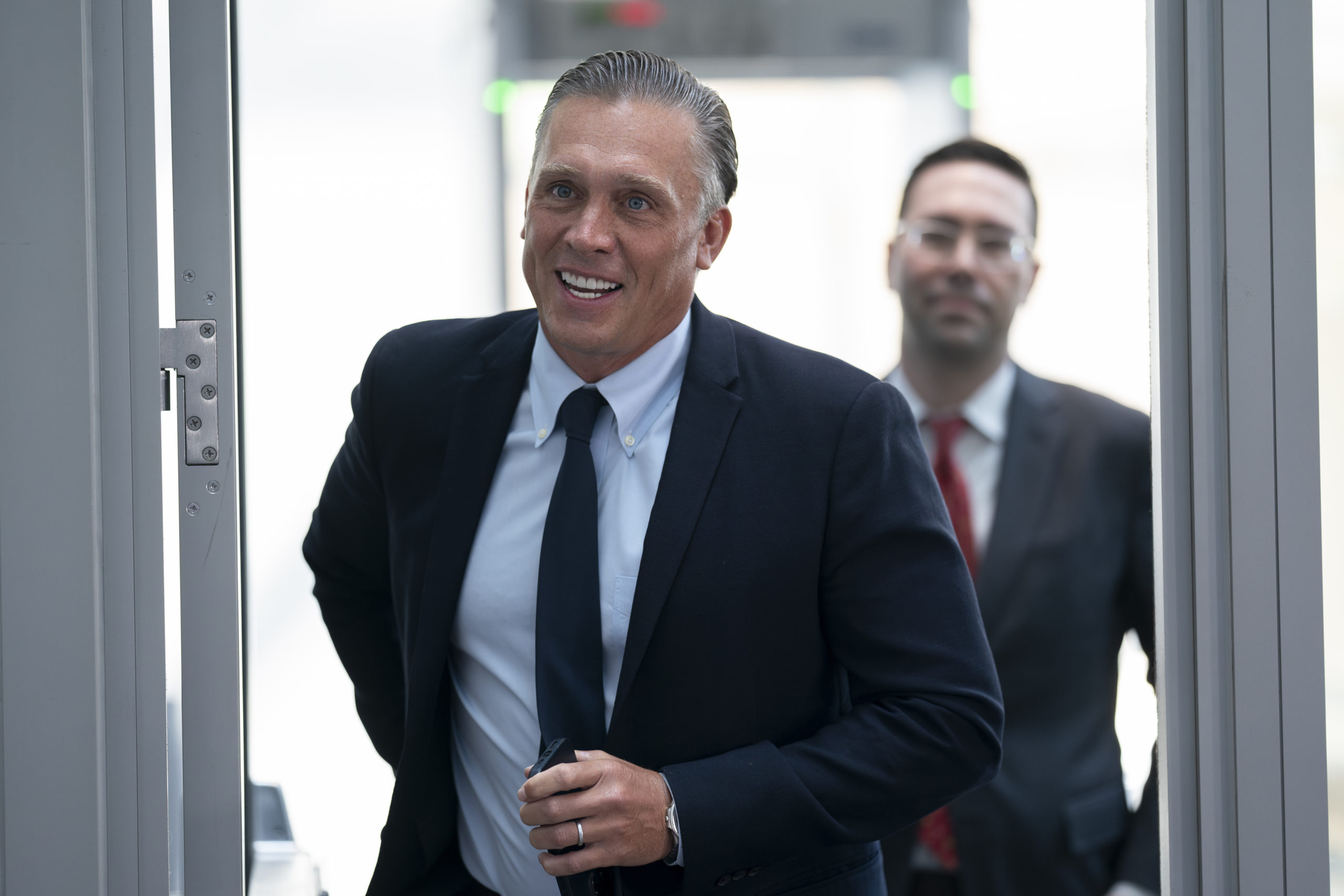 Devon Archer, Hunter Biden's former business partner, passes through the security checkpoint as he arrives on Capitol Hill to give closed-door testimony to the House Oversight Committee on Monday.