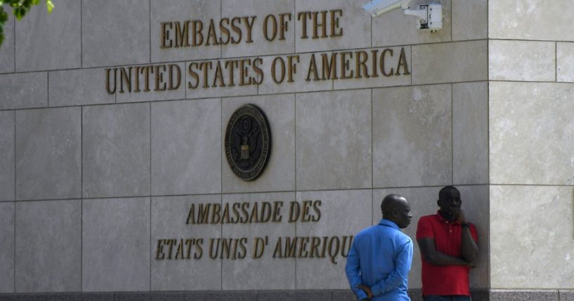 The U.S. embassy in Port-au-Prince, Haiti, on Oct. 27, 2021.