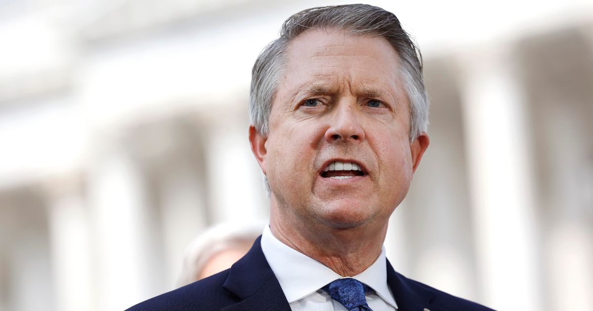 GOP Sen. Roger Marshall of Kansas speaks on border security and Title 42 during a press conference at the U.S. Capitol on May 11 in Washington, D.C.