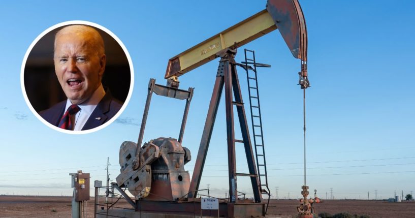 An oil pump is seen in Stanton, Texas, on June 8. President Joe Biden speaks on Thursday in Philadelphia.