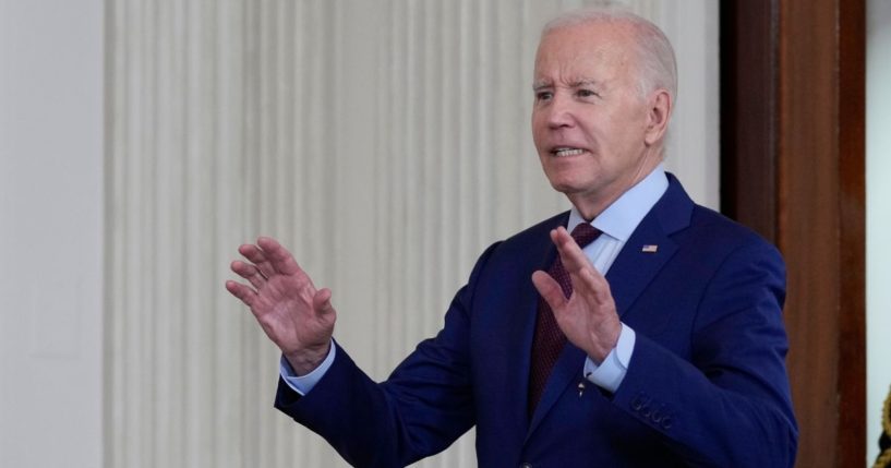 President Joe Biden arrives to speak during a meeting of his Competition Council in the State Dining Room of the White House, on Wednesday in Washington, D.C.