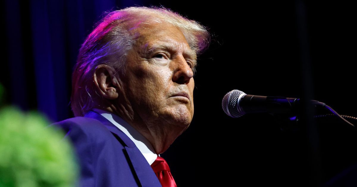 Former President Donald Trump speaks at a fundraiser for the Alabama GOP in Montgomery, Alabama, on Aug. 4.