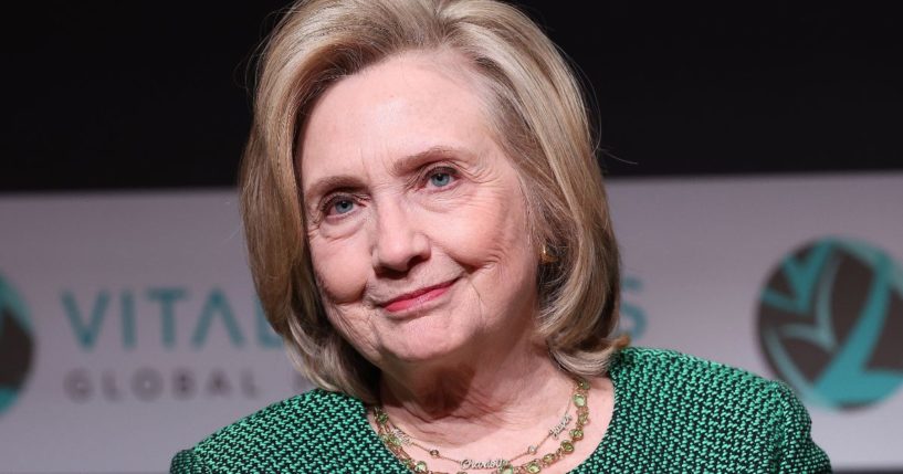 Hillary Clinton speaks during the "Audacious Action: 25 Years of Disrupting the Status Quo" panel discussion at the 2023 Vital Voices Festival in Washington, D.C., on May 5.