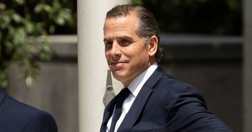 Hunter Biden, son of President Joe Biden, leaves the J. Caleb Boggs Federal Building in Wilmington, Delaware, on July 26.