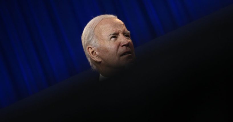 President Joe Biden speaks at the National Archives in Washington, D.C., on July 27.