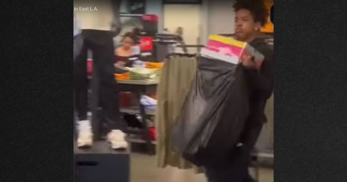 Video posted to the Citizen App Sunday was shared on KTLA-TV, appearing to show several people brazenly stealing merchandise from a crowded Nike store in East Los Angeles.