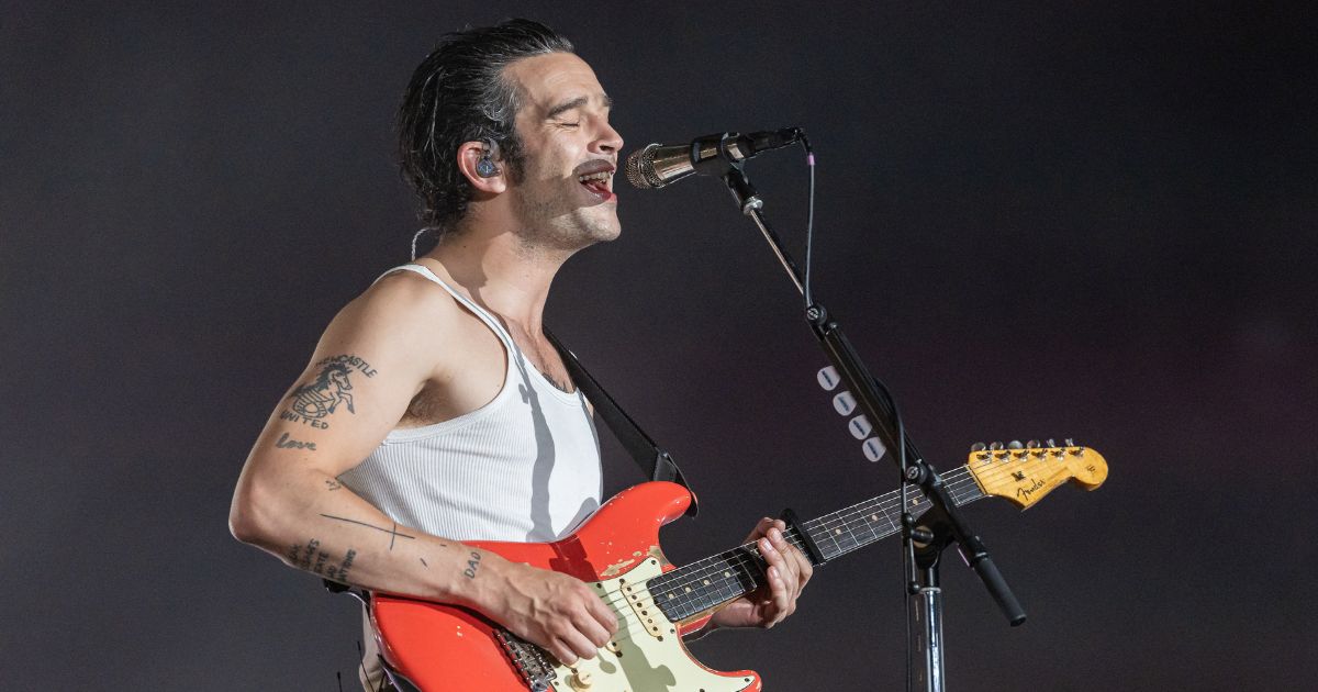 Matty Healy of The 1975 performs at Lollapalooza at Grant Park on Aug. 4 in Chicago.