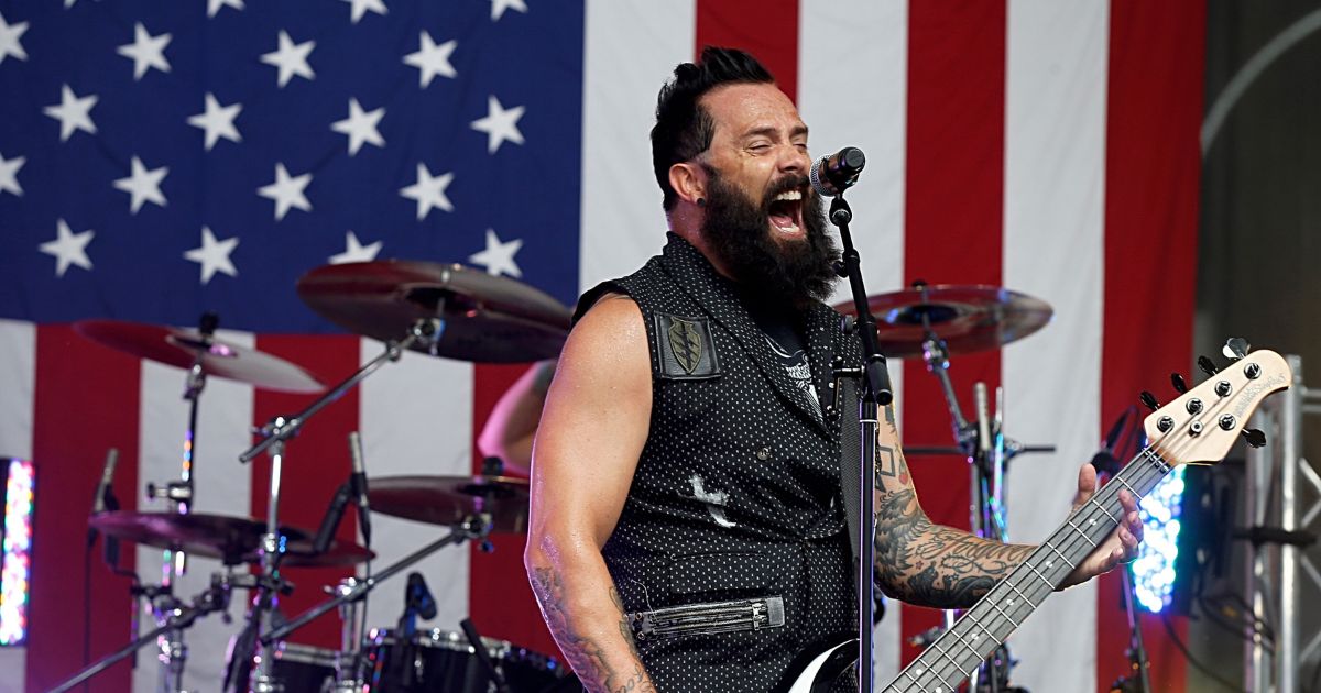 John Cooper of Skillet performs on FOX News Channel's "Fox & Friends" All-American Summer Concert Series outside Fox News Channel Studios at Fox News Studios on June 30, 2023 in New York City.