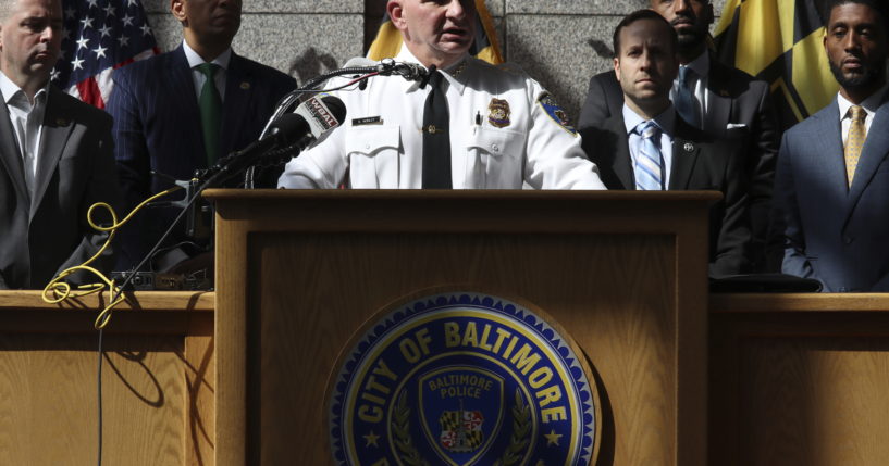 Richard Worley, Baltimore's acting police commissioner, speaks Thursday at a news conference about the arrest of Jason Billingsley. Worley said police had been searching for Billingsley, who is charged with first-degree murder in the death of 26-year-old Pava LaPere, since last week as a suspect in a separate rape and arson case.