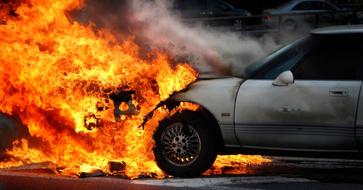 This stock photo shows a fiery crash. A new law in Texas will make drunk drivers who kill a parent pay.