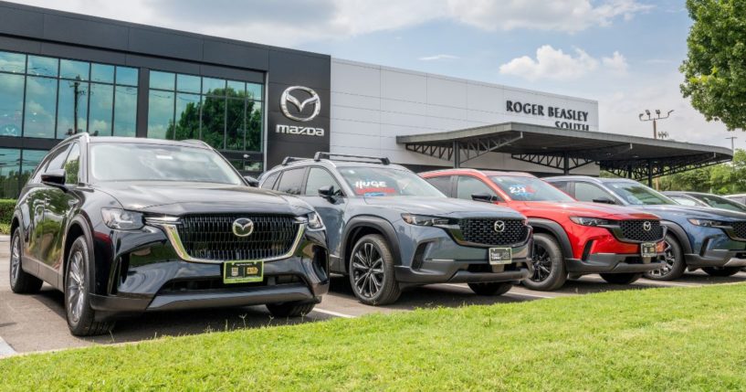 Used vehicles are seen at the Roger Beasley South dealership lot in Austin, Texas, on June 7.