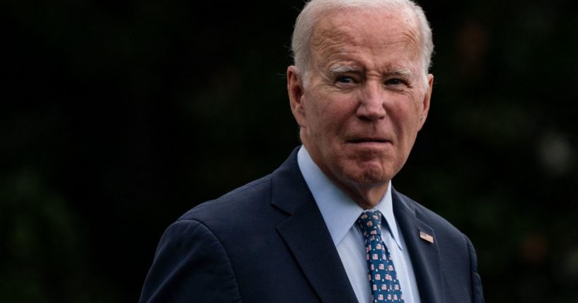 President Joe Biden departs the White House in Washington, D.C., on Sunday.