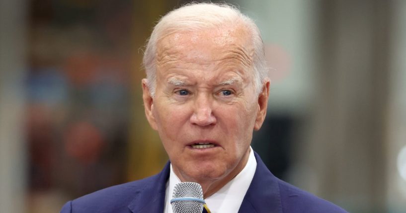 President Joe Biden speaks in Milwaukee on Aug. 15.