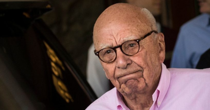 Rupert Murdoch arrives at the Sun Valley Resort for the annual Allen & Company Sun Valley Conference in Sun Valley, Idaho, on July 10, 2018.