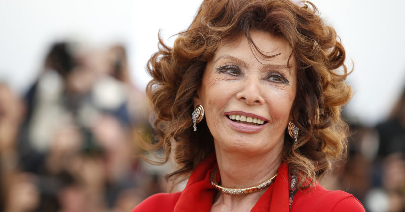 Actress Sophia Loren attends the 67th International Film Festival in Cannes, France, on May 21, 2014.