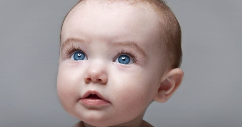 The above stock image is of a baby.