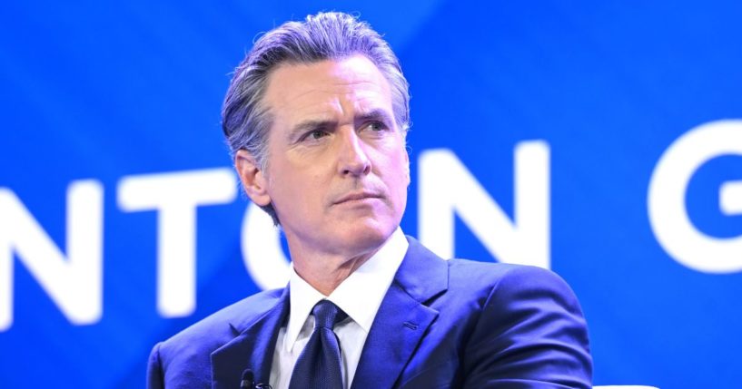 California Gov. Gavin Newsom speaks onstage during the Clinton Global Initiative September 2023 Meeting at New York Hilton Midtown on Sept. 18 in New York City.