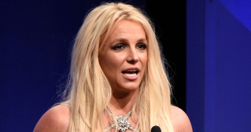 Britney Spears accepts the Vanguard award at the 29th annual GLAAD Media Awards at the Beverly Hilton Hotel in Beverly Hills, California, on April 12, 2018.