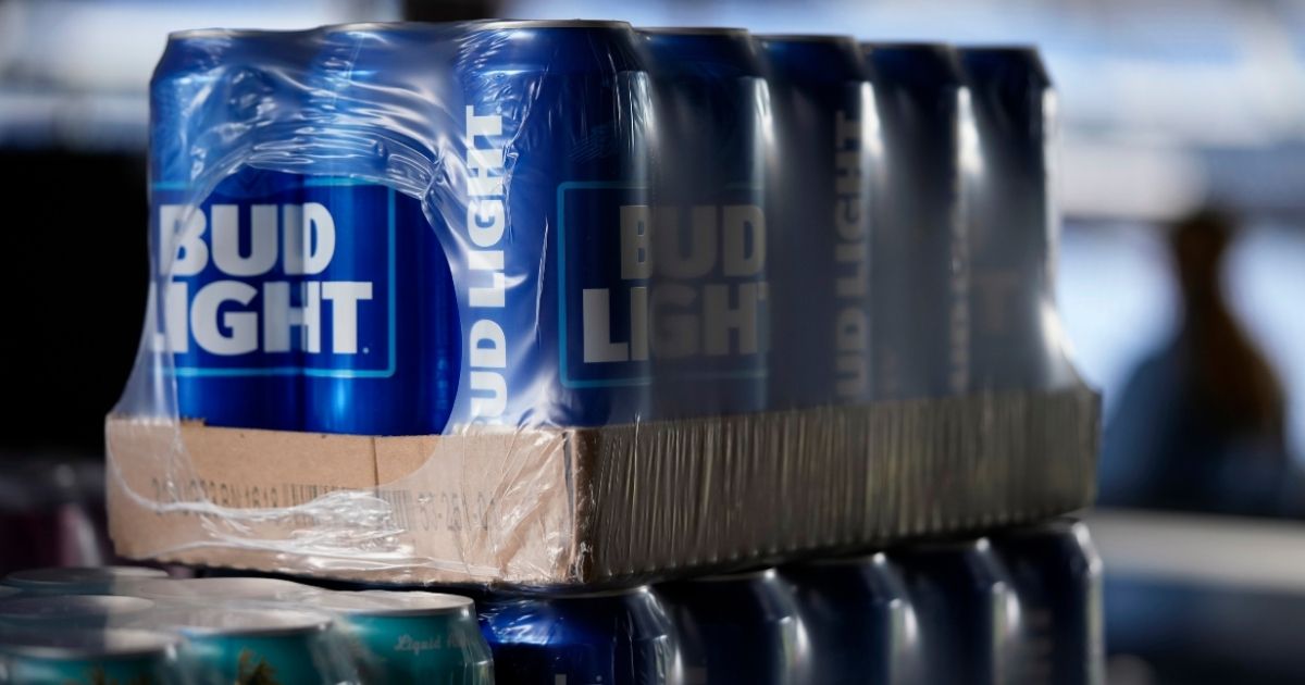 cans of Bud Light beer