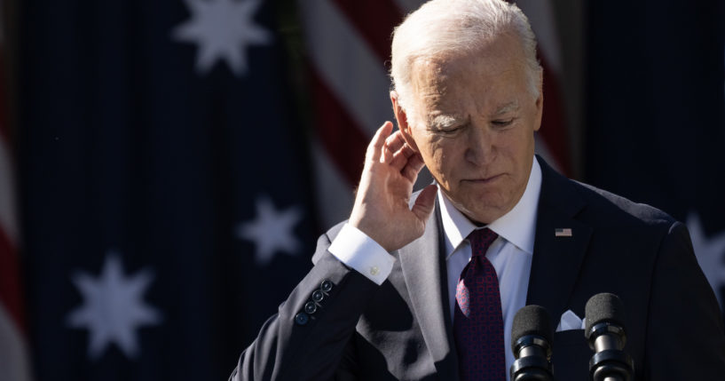 It looks as if President Joe Biden, seen at a Wednesday news conference, will face an additional Democratic challenger in the 2024 presidential campaign.