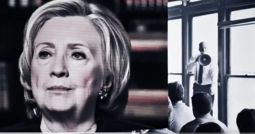 A new campaign ad from former President Donald Trump depicts Hillary Clinton as a tyrannical figure intent on brainwashing the American people into voting for President Joe Biden in the 2024 election.