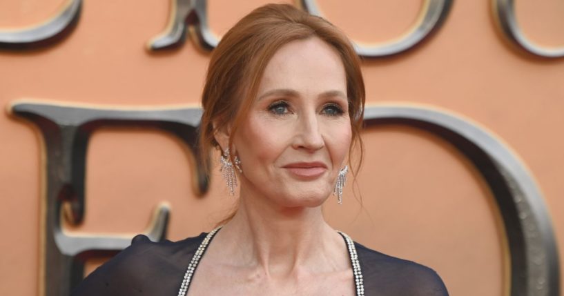 J.K. Rowling arrives at the "Fantastic Beasts: The Secret of Dumbledore" world premiere at The Royal Festival Hall in London, England, on March 29, 2022.