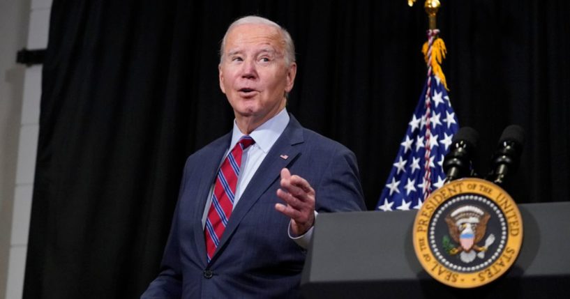 President Joe Biden responds to a reporter as he leaves after speaking in Nantucket, Mass., Friday about hostages freed by Hamas in the first stage of a swap under a four-day cease-fire deal.